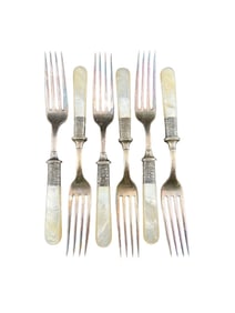 Sterling Silver and Mother of Pearl Forks