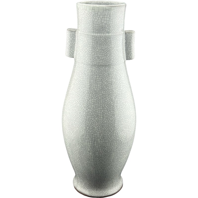 Vintage Chinese Celadon Crackle Hu Shape Vase: PLEASE READ: in house shipping If you win this item, please select self arranged for in house shipping when paying invoice very heavy almost metal feeling bottom 3pounds 7oz 12.75"H x 16" circumferenc