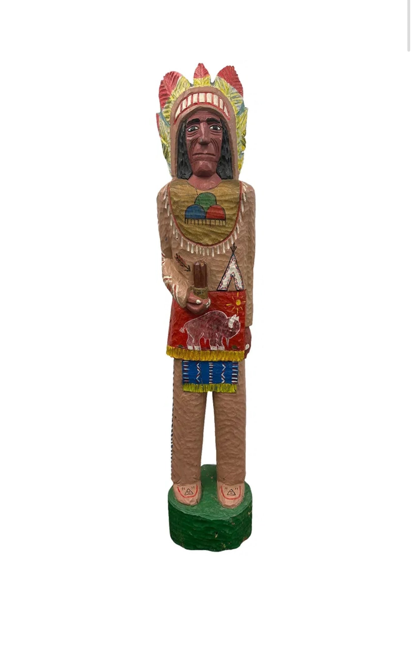 Large Carved Cigar Store Indian Statue (1 of 15)