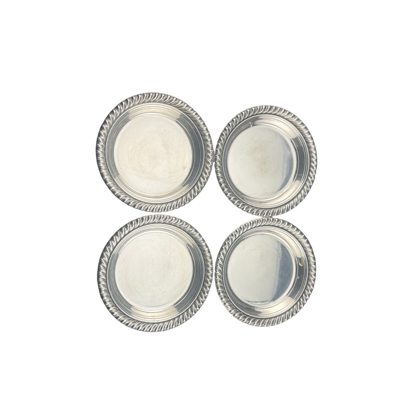 Gorham Sterling Silver Trinket Dishes - English Gadroon: PLEASE READ: in house shipping If you win this item, please select self arranged for in house shipping when paying invoice set of four 3" 115 grams