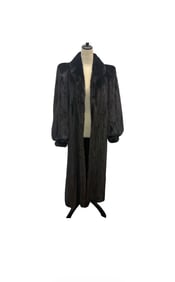 Vintage Bonwit Teller Black Mink Fur Coat