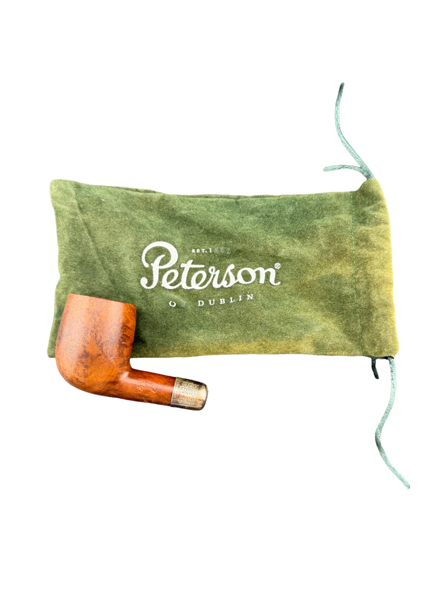 Peterson of Dublin Pipe Bowl Attachment with Sterling Silver Band and Bag (1 of 5)
