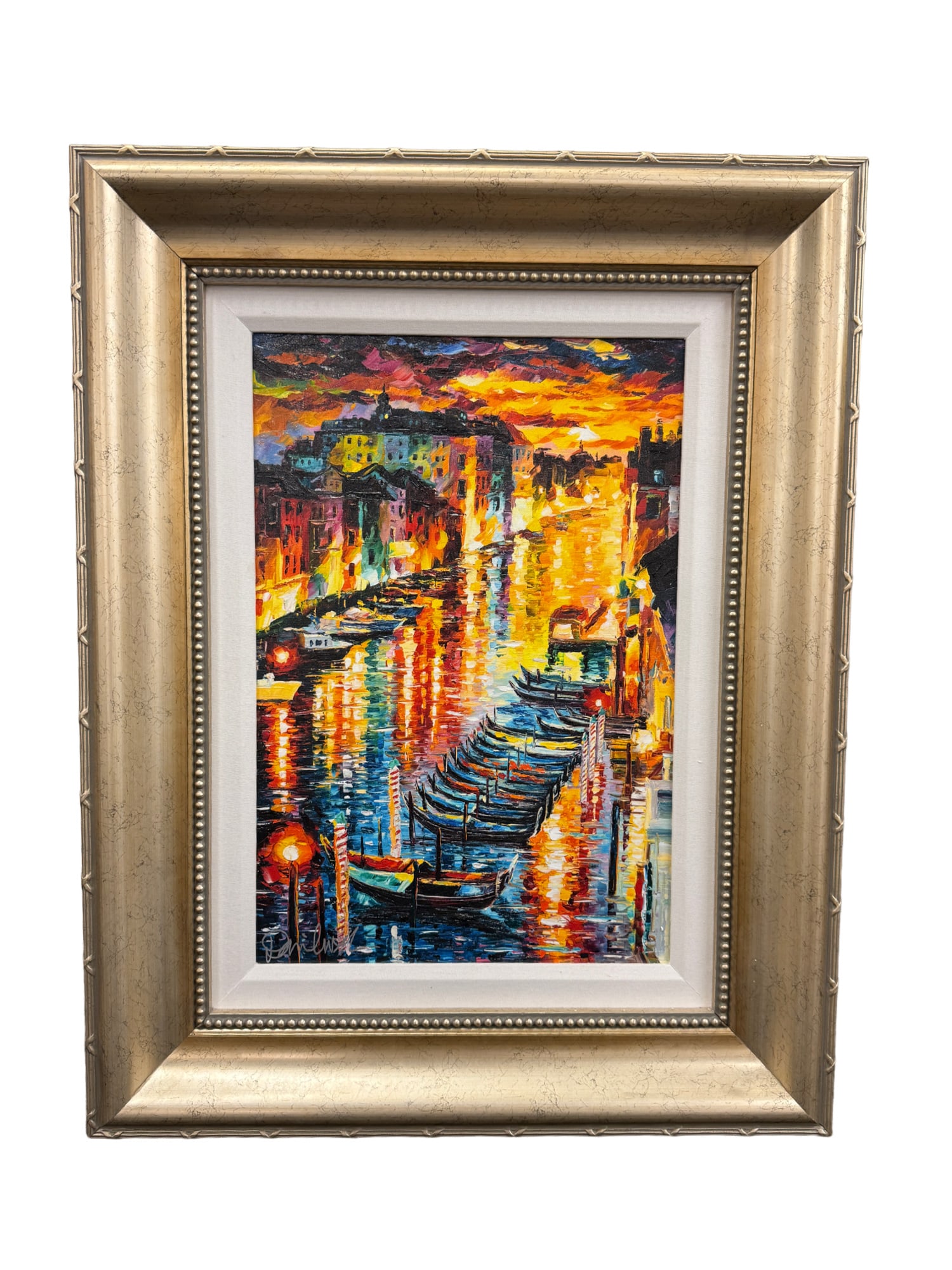 "Night Impression of Grand Canal" by Daniel Wall Signed Embellished Giclee (1 of 4)