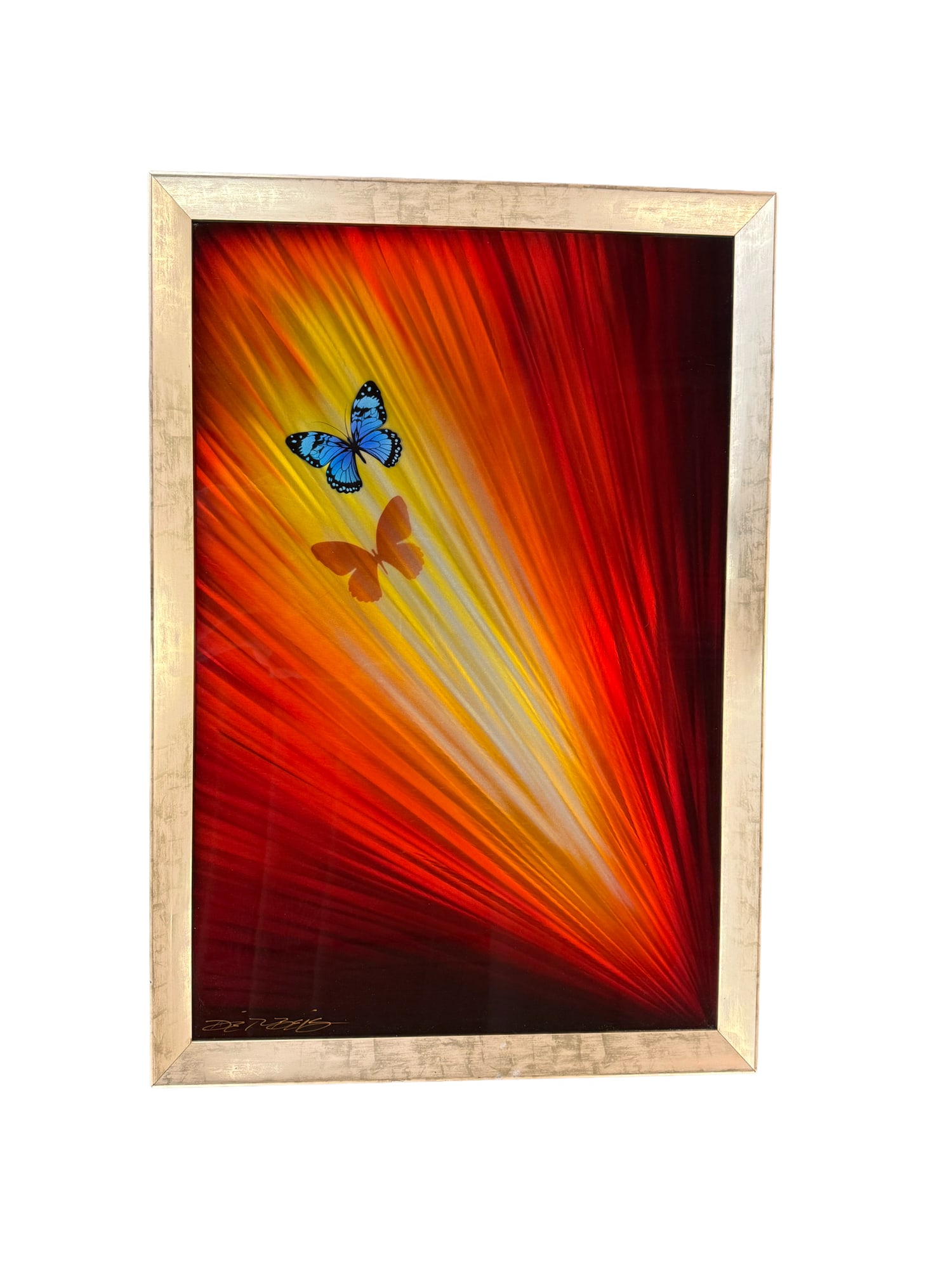 "Butterfly (Red)" by Chris Derubeis Framed and Signed (1 of 5)