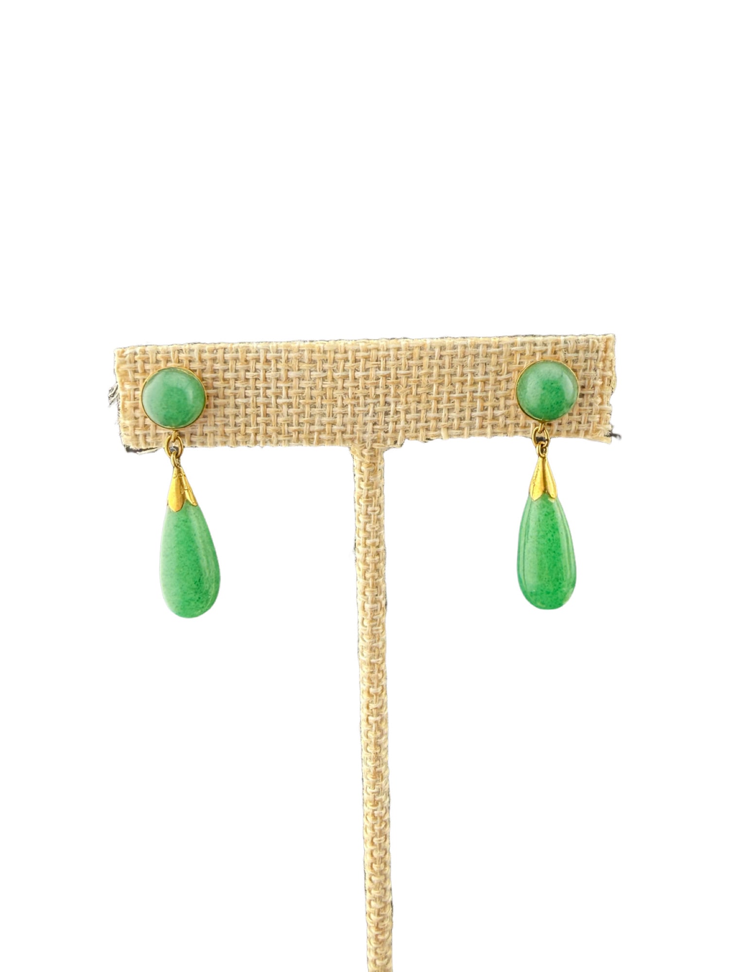 14k Gold and Jade Drop Dangle Earrings: PLEASE READ: in house shipping If you win this item, please select self arranged for in house shipping when paying invoice 14k Gold and Jade Drop Dangle Earrings 5.62 grams About 1.25"