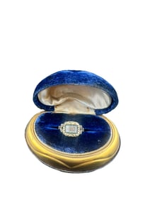 14kt gold Victorian mourning ring with plaited hair 1836