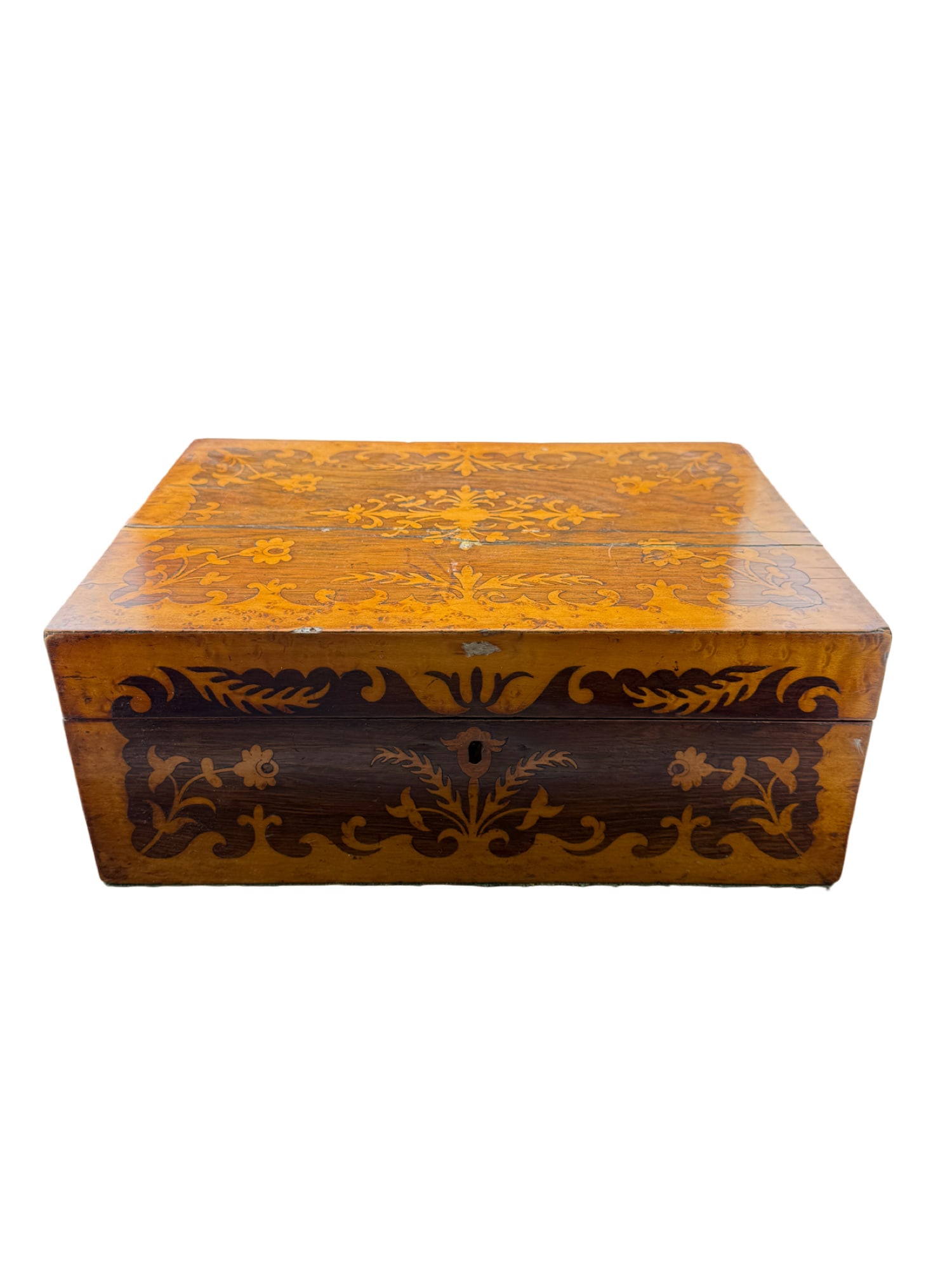 Antique 19th Century Inlaid English Box (1 of 5)