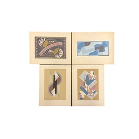 4 Volderman Boberman Pochoir Prints