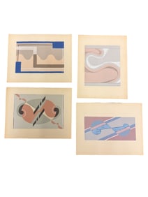 4 Volderman Boberman Pochoir Prints