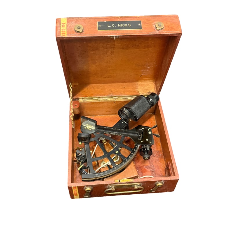 WWII US Navy Mark II by David White Co Quintant With Case (1 of 5)