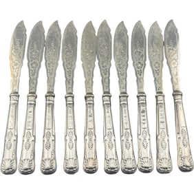 Antique 19th Century E.L. Thompson and Company Sterling Knives