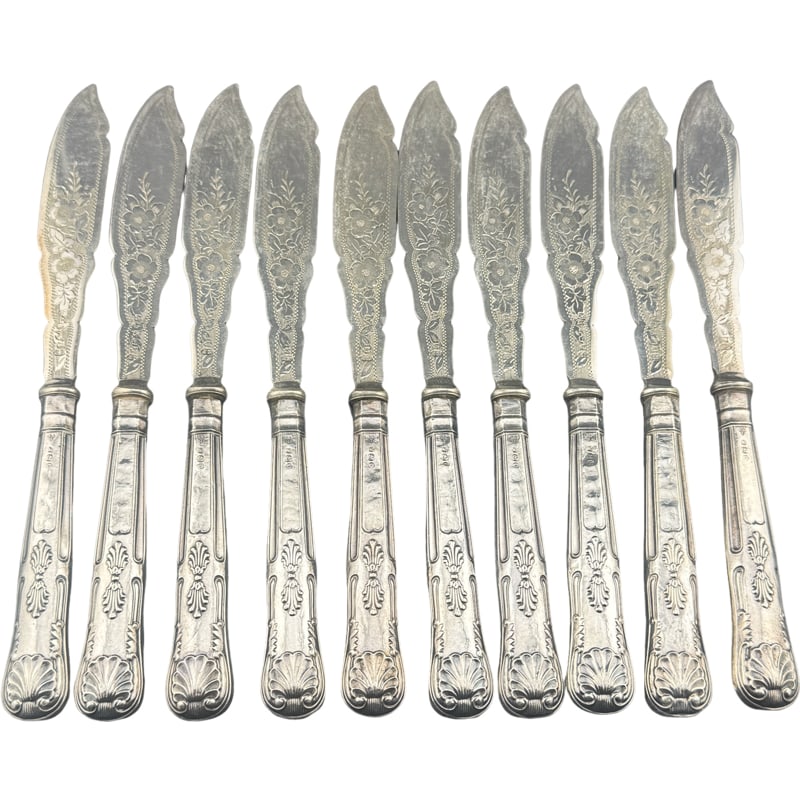 Antique 19th Century E.L. Thompson and Company Sterling Knives (1 of 4)