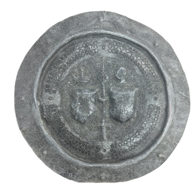 Georgian Antique Wall Plate, Continental, Lead, Display Dish (1 of 2)