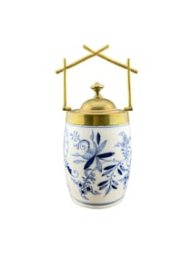 Meissen Porcelain Blue and White Mustard Pot