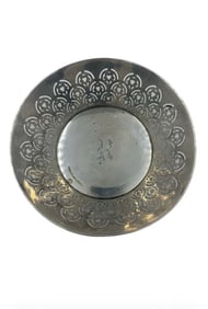 Antique Sterling Silver Monogrammed Pierced Dish
