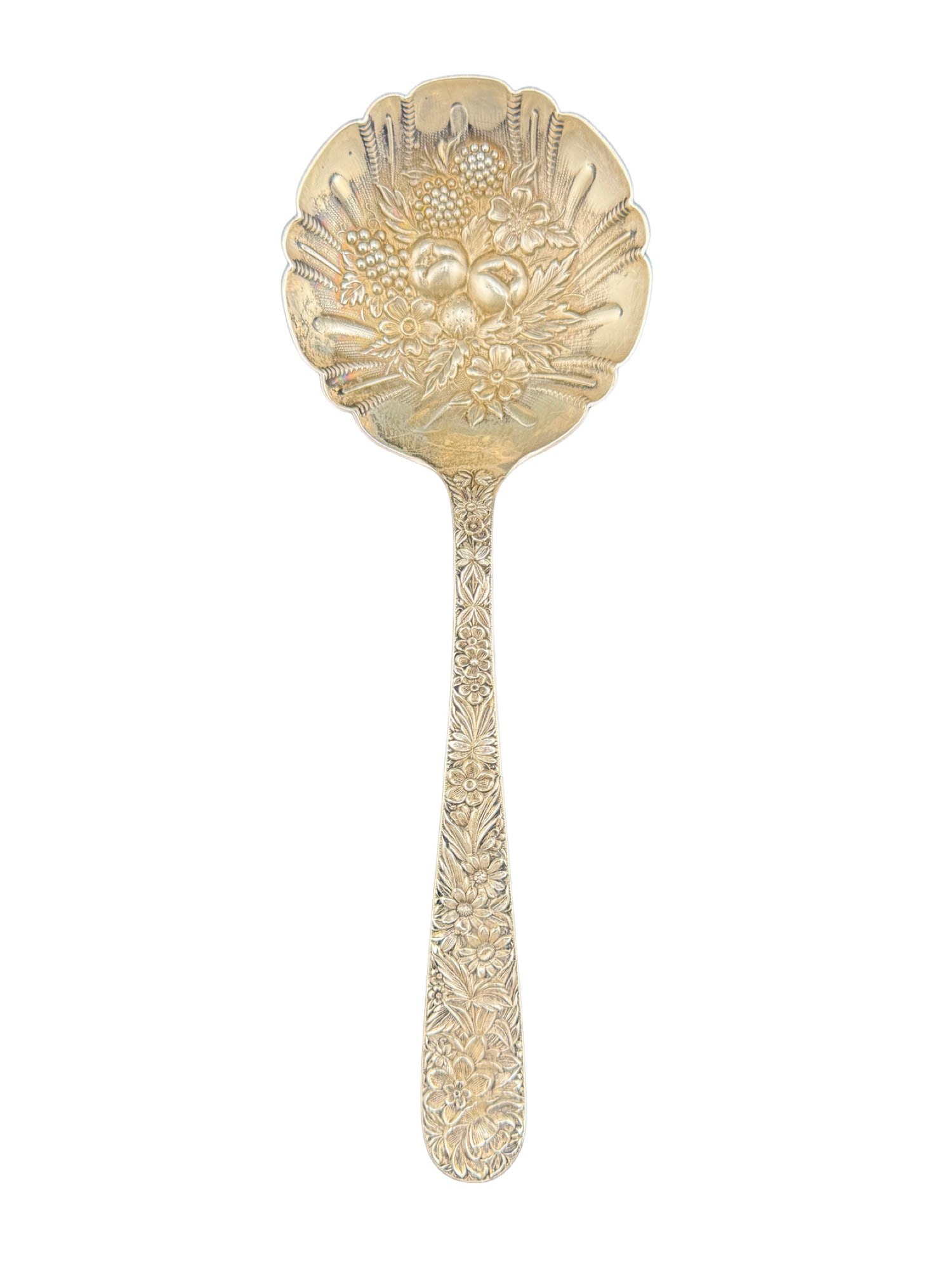 S. Kirk and Son Sterling Silver Repousse Berry Serving Spoon (1 of 5)