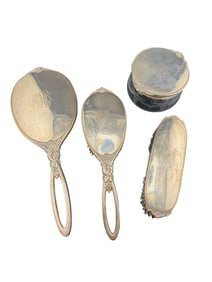R. Blackinton Sterling Silver Monogrammed Vanity Set