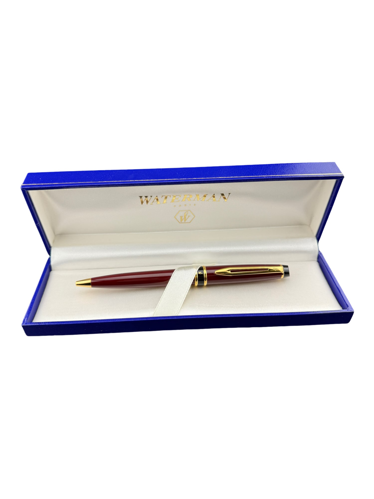 Waterman Expert Burgundy Ballpoint Pen with Box: PLEASE READ: in house shipping If you win this item, please select self arranged for in house shipping when paying invoice Waterman Expert Burgundy Ballpoint Pen with Box 5.5"