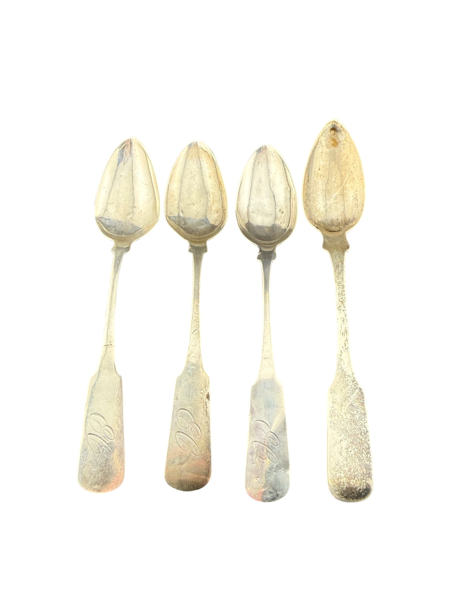 Set of 4 Coin Silver Spoons (1 of 6)