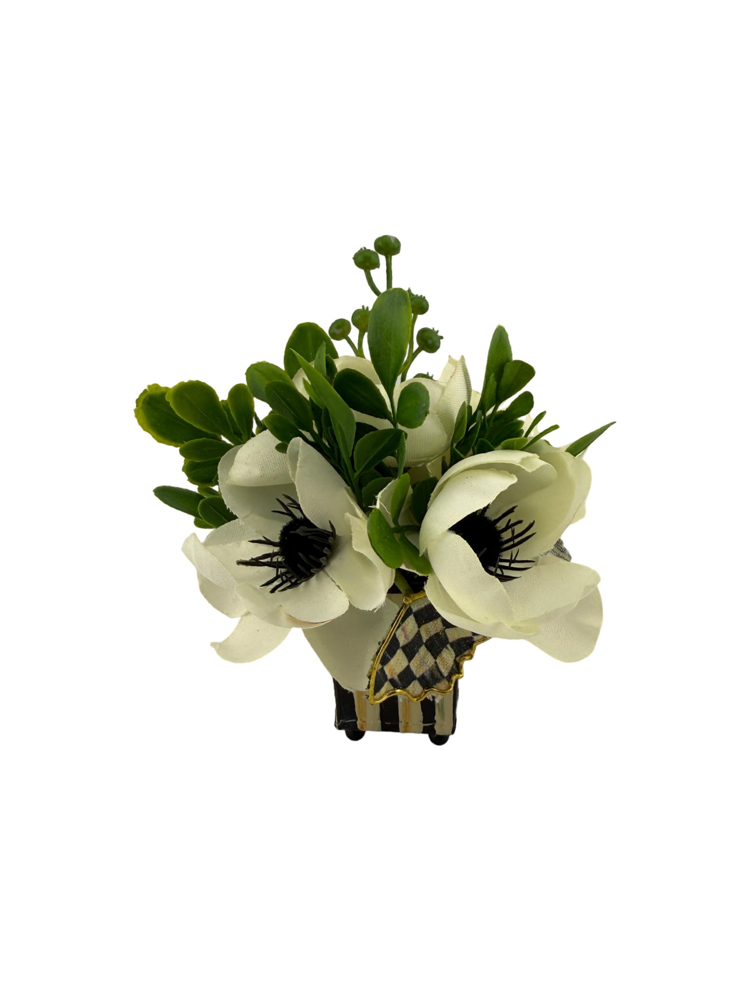 Mackenzie Childs Small Bouquet: PLEASE READ: in house shipping within the US If you win this item, please select self arranged for in house shipping when paying invoice Mackenzie Childs Small Bouquet 6" x 5.5"