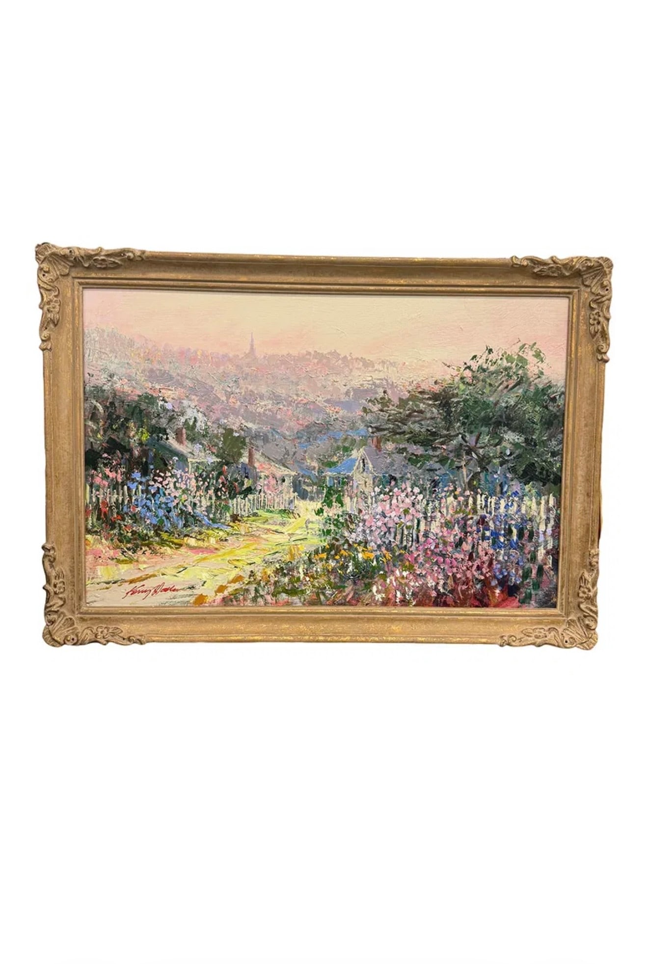 Large Framed and Signed Original on Canvas by Kerry Hallam (1 of 7)