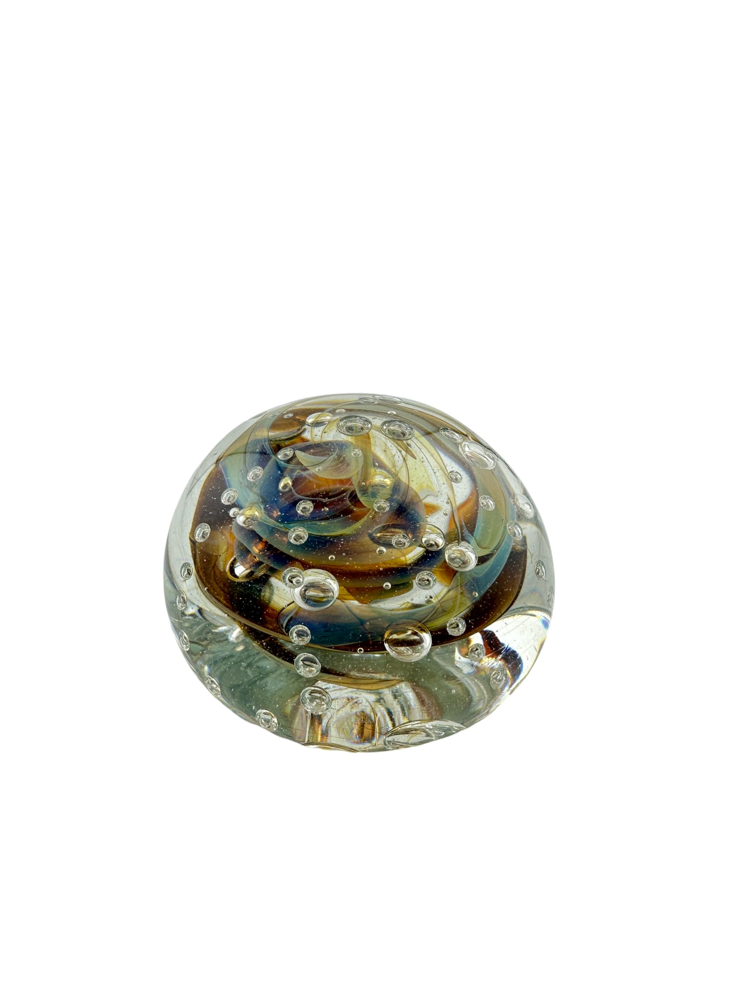 Peter Bramhall 1982 Glass Bubble Sculpture/paperweight SIGNED #3E (1 of 7)