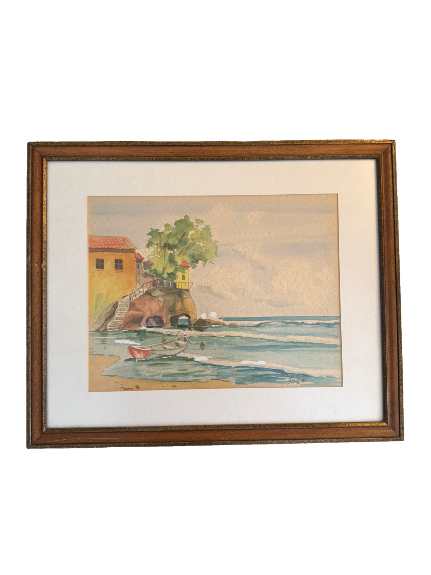 Original Watercolor by Guy Corriero 1964: Original Watercolor by Guy Corriero 1964 19"W x 15"H **OUT OF HOUSE SHIPPING
