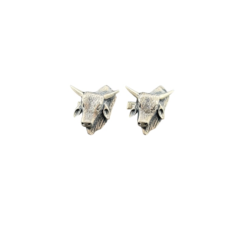 Morgan Sterling Silver Bull Cufflinks: PLEASE READ: in house shipping within the US If you win this item, please select self arranged for in house shipping when paying invoice 1" 30.9 grams