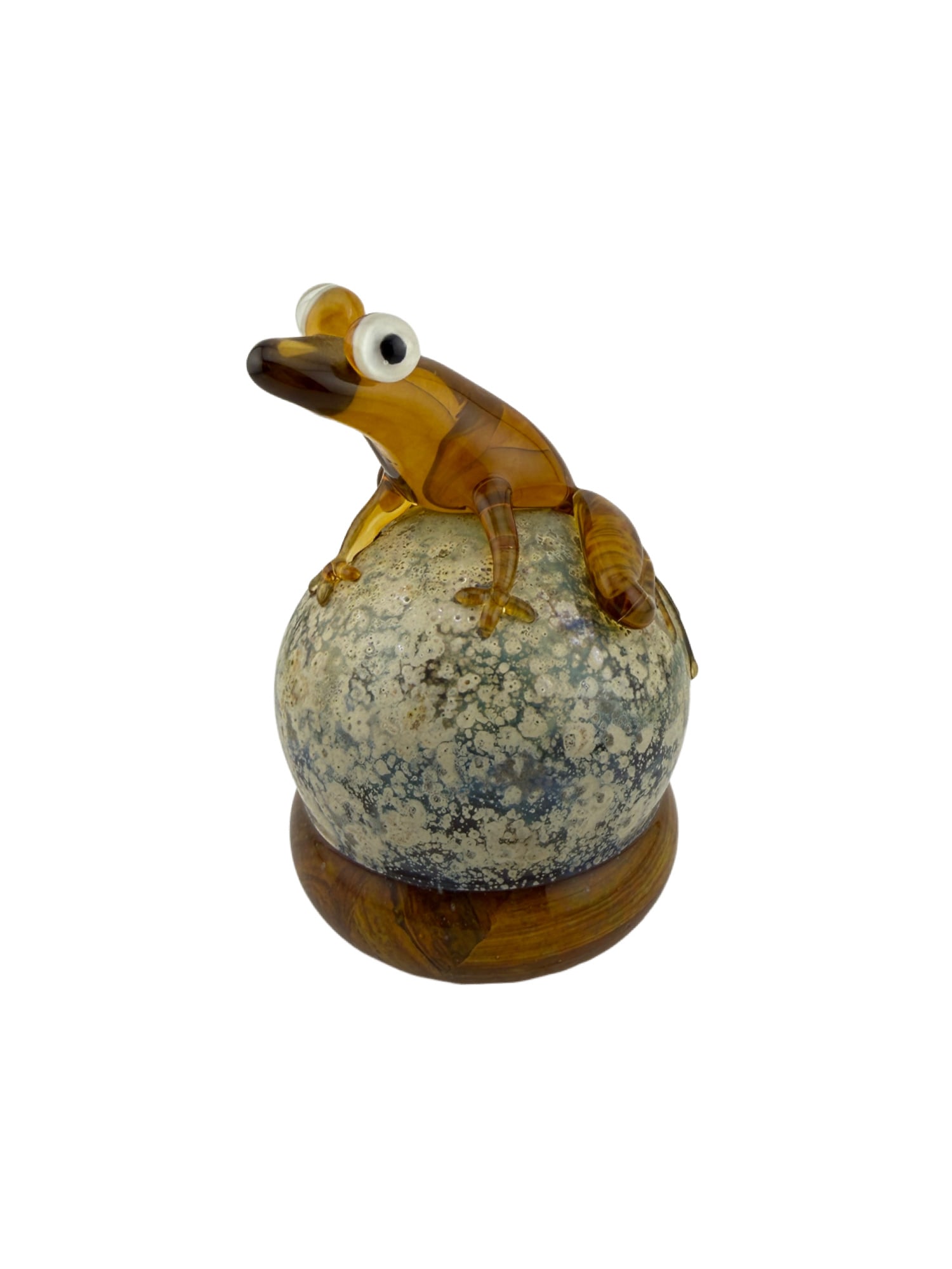 John Nygren 1987 Art Glass Frog Paperweight (1 of 7)