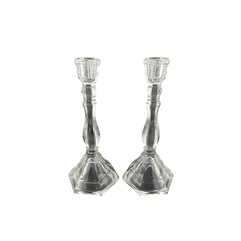 Pair Of Tiffany and Co Glass Candlesticks (1 of 4)