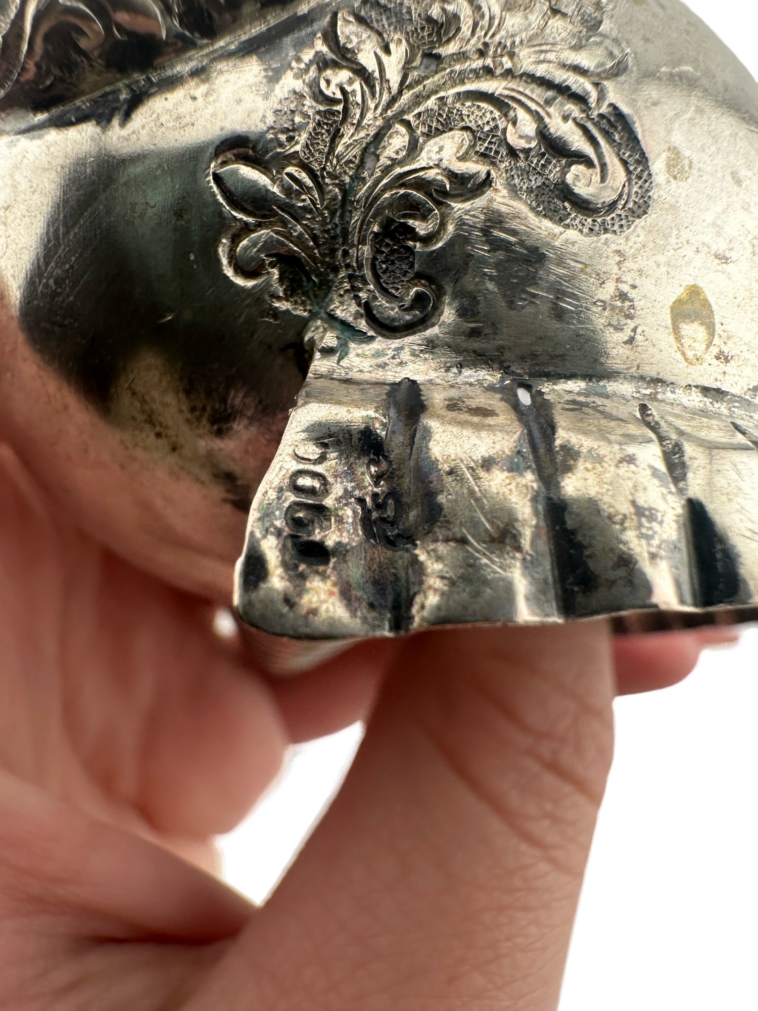 900 Coin Silver Conch shell - 7