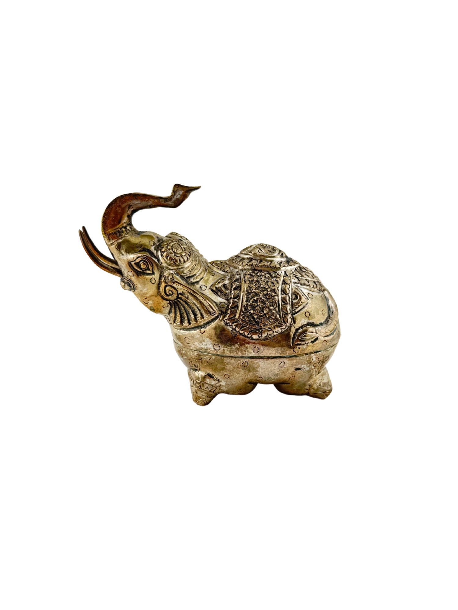 900 Coin Silver Elephant Betel Box (1 of 8)