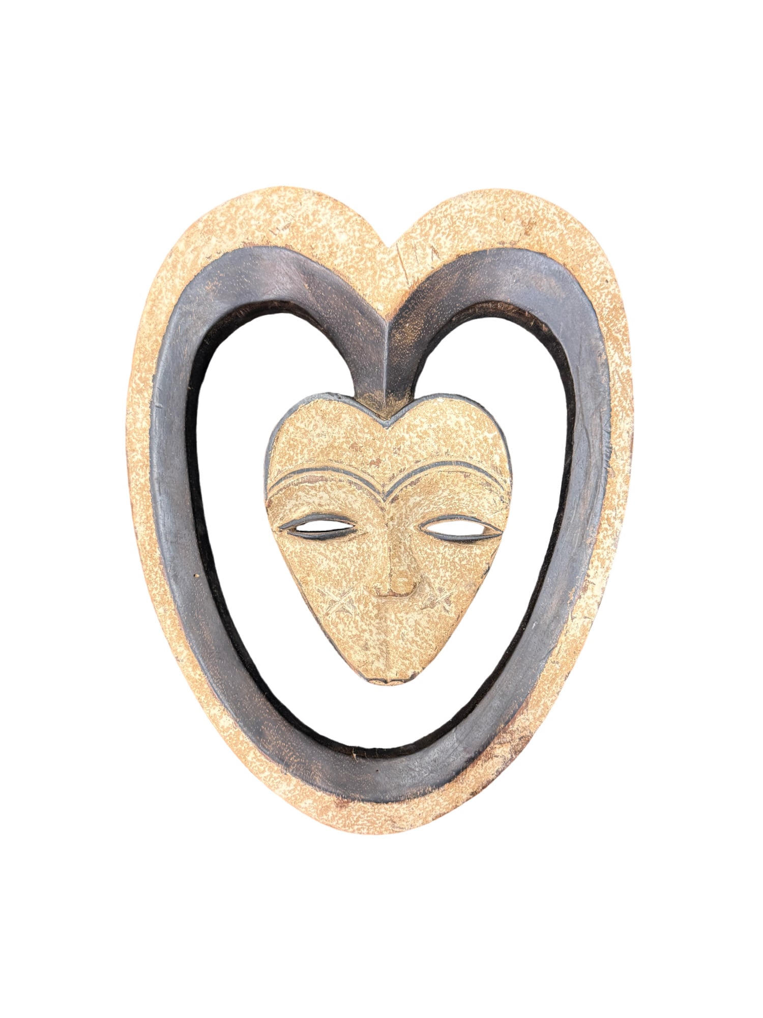 African Kwele Mask: PLEASE READ: in house shipping within the US If you win this item, please select self arranged for in house shipping when paying invoice African Kwele Mask 15"L x 12"W