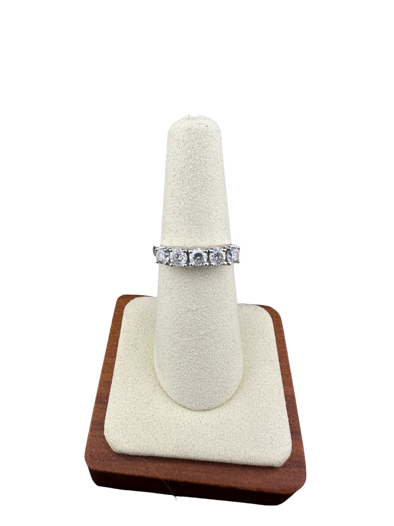 14K White Gold Diamond wedding/Anniversary Band: PLEASE READ: in house shipping within the US If you win this item, please select self arranged for in house shipping when paying invoice 14K White Gold Diamond wedding/Anniversary Band roughly 4mm w s