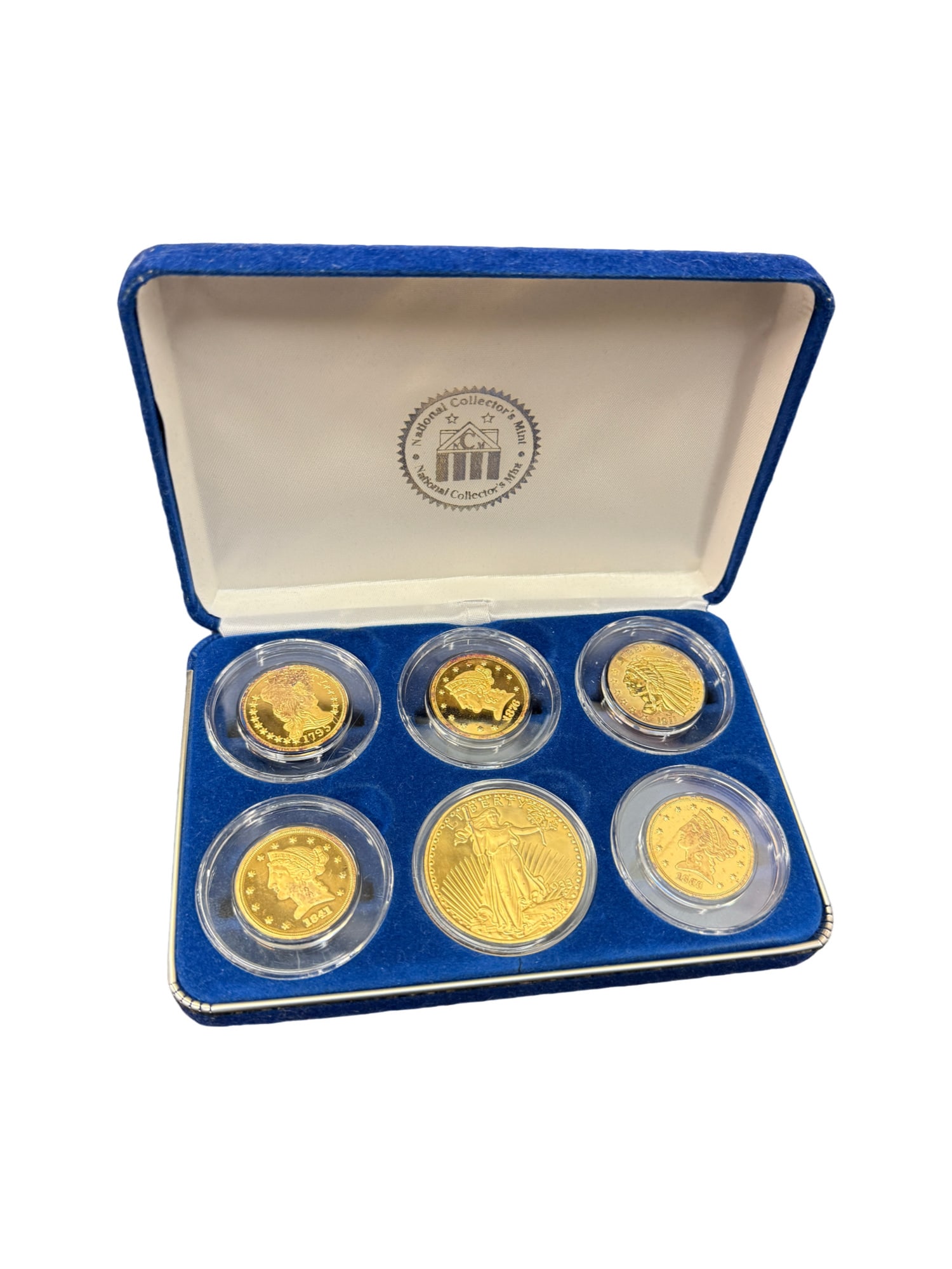 National Collectors Mint 24k Plated Gold Coin Tribute Set with COA (1 of 7)