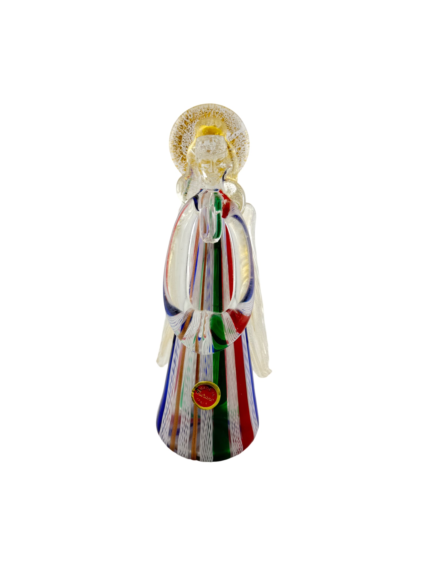 Murano Glass Angel Paperweight: PLEASE READ: in house shipping within the US If you win this item, please select self arranged for in house shipping when paying invoice Murano Glass Angel Paperweight 8"L