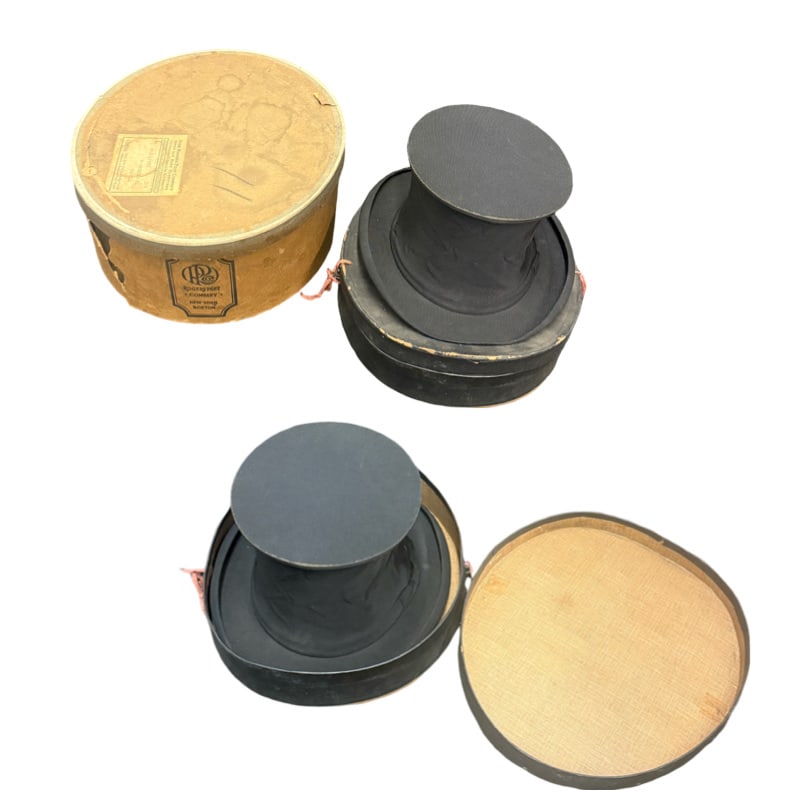 Antique Lot of Two Top Hats - Rogers Peet & Co and Balch Price Co Folding (1 of 8)