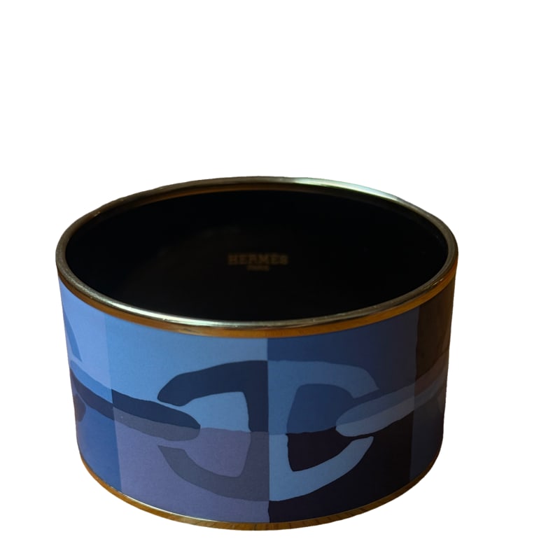 Hermes Enamel Bangle Bracelet - Horse Bit: PLEASE READ: in house shipping within the US If you win this item, please select self arranged for in house shipping when paying invoice bracelet size: 7.5