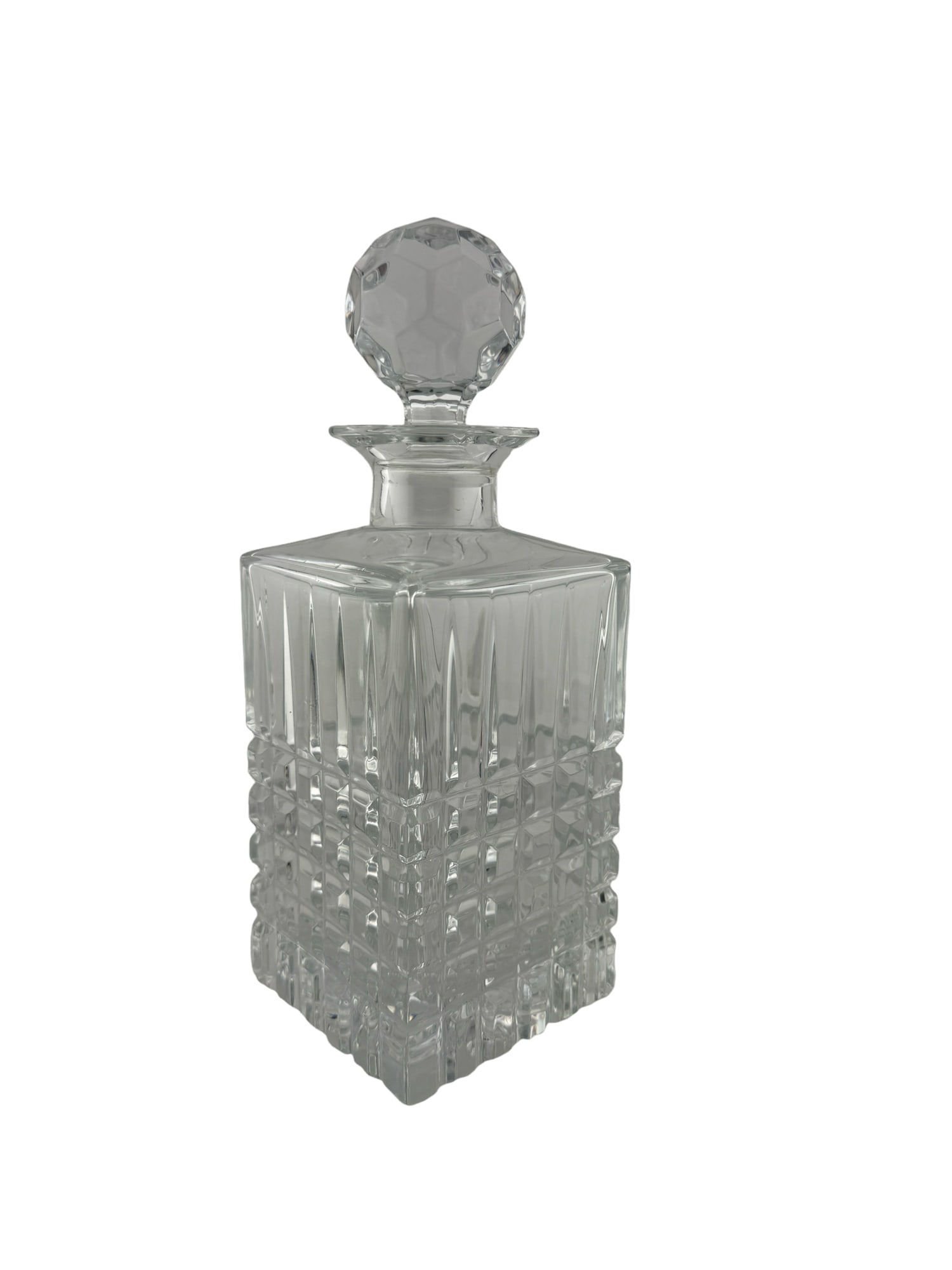 Tiffany and Co. Square "Plaid" Large Decanter (1 of 5)