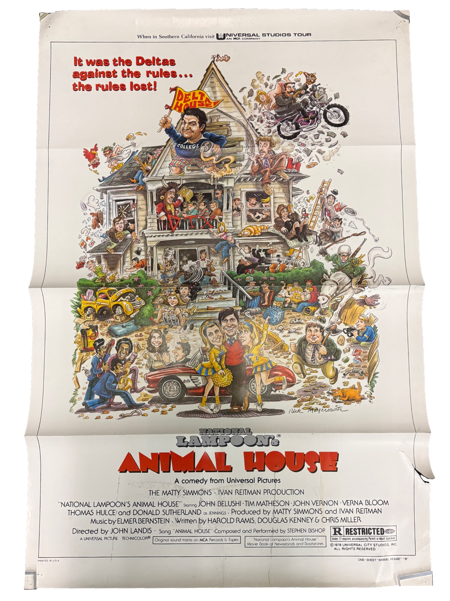 National Lampoon "Animal House" Original 1978 One Sheet Movie Poster Style B: PLEASE READ: in house shipping within the US If you win this item, please select self arranged for in house shipping when paying invoice National Lampoon "Animal House" Original 1978 One Sheet Movie P
