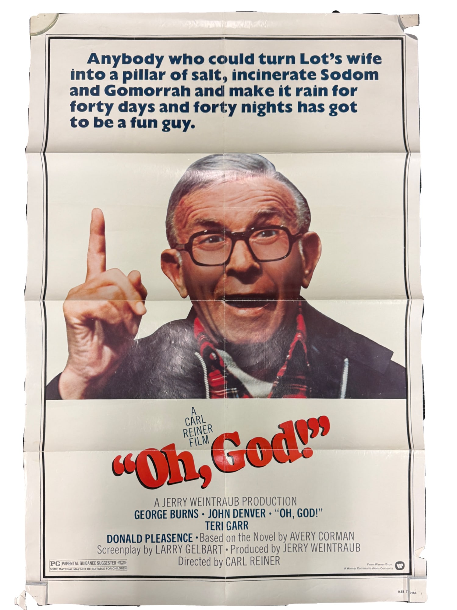 "Oh, God" Directed by Carl Reiner Original 1980 One Sheet Movie Poster: PLEASE READ: in house shipping within the US If you win this item, please select self arranged for in house shipping when paying invoice "Oh, God" Directed by Carl Reiner Original 1980 One Sheet Movie