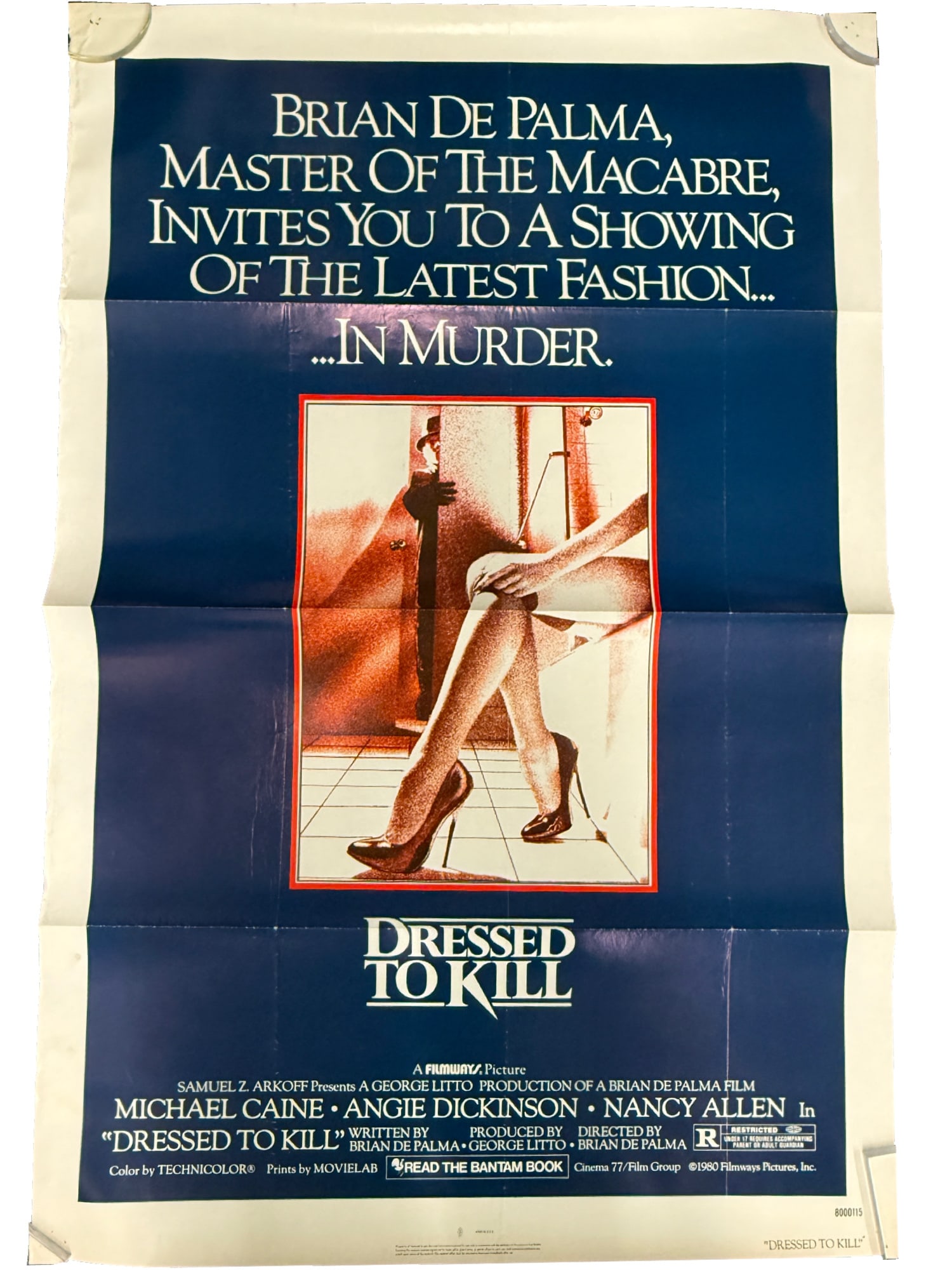 "Dressed To Kill" Original 1980 One Sheet Movie Poster: PLEASE READ:in house shipping within the USIf you win this item, please select self arranged for in house shipping when paying invoice "Dressed To Kill" Original 1980 One Sheet Movie Poster 27 x 41 Po