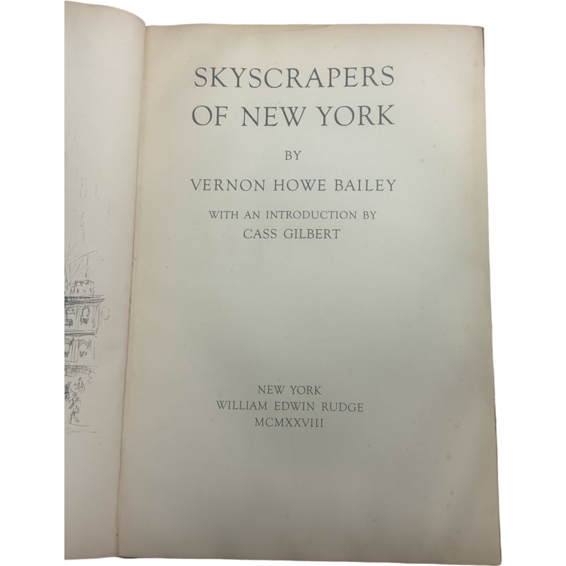 Skyscrapers of New York - Vernon Howe Bailey Signed by Artist- Includes Personal Letter From artist: PLEASE READ: in house shipping within the US If you win this item, please select self arranged for in house shipping when paying invoice includes letter written on Charleston hotel paper from author /