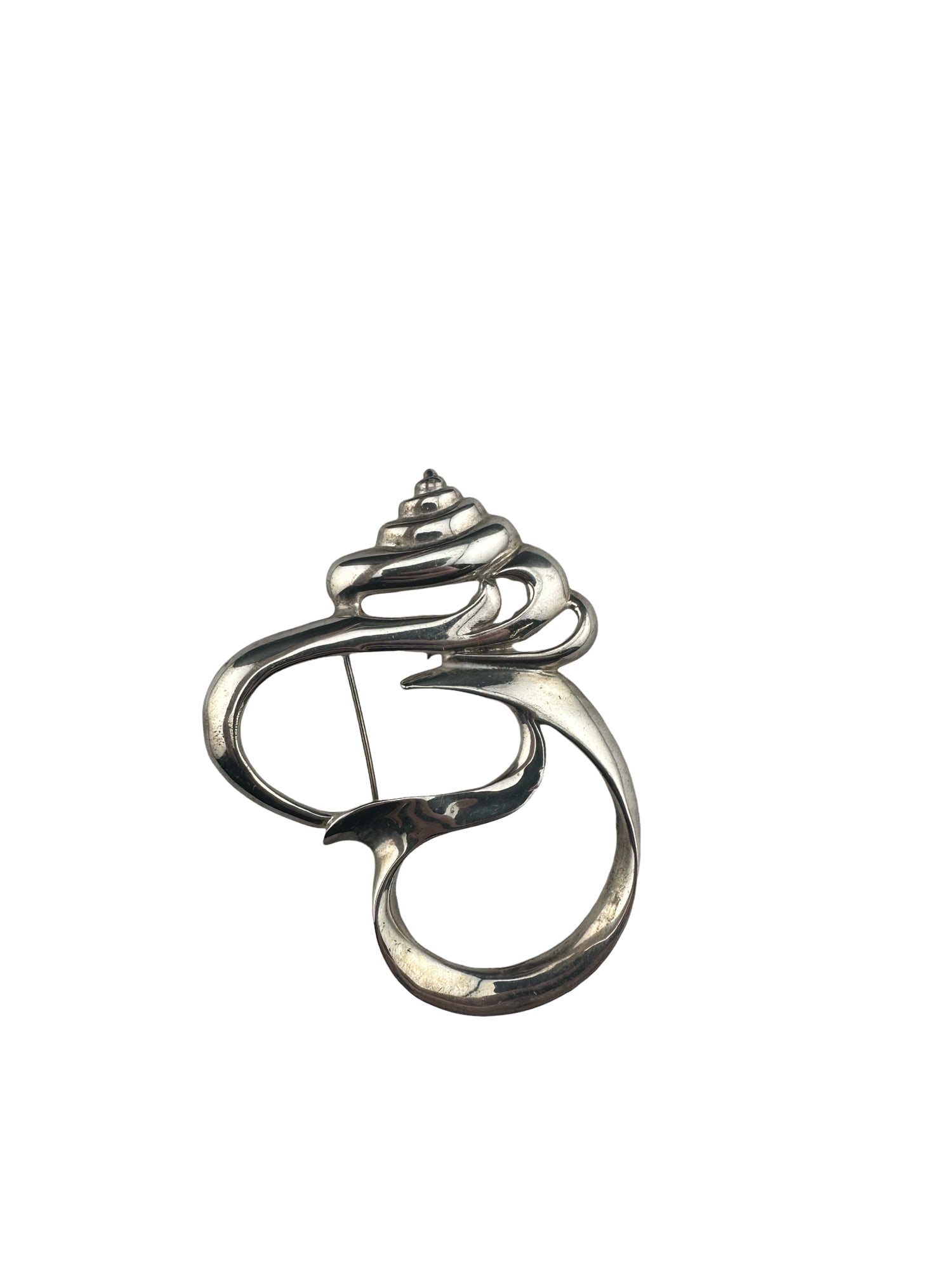 Vintage sterling silver large signed Mexico conch skeleton seashell: in house shipping within the US If you win this item, please select self arranged for in house shipping when paying invoice Vintage sterling silver large signed Mexico conch skeleton seashell 23g 3"l