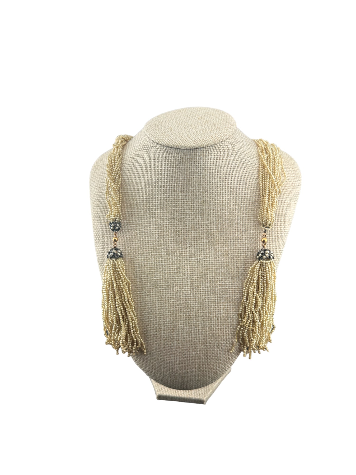 Art Deco Platinum, Pearl Sautoir Tassel Necklace (1 of 9)