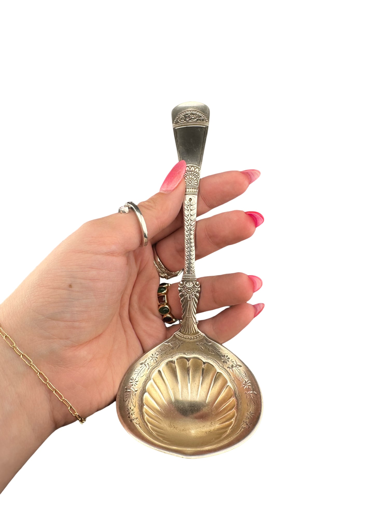 Gorham 1880 Ladle Empress Pattern Solid Sterling Silver Soup Antique - 5