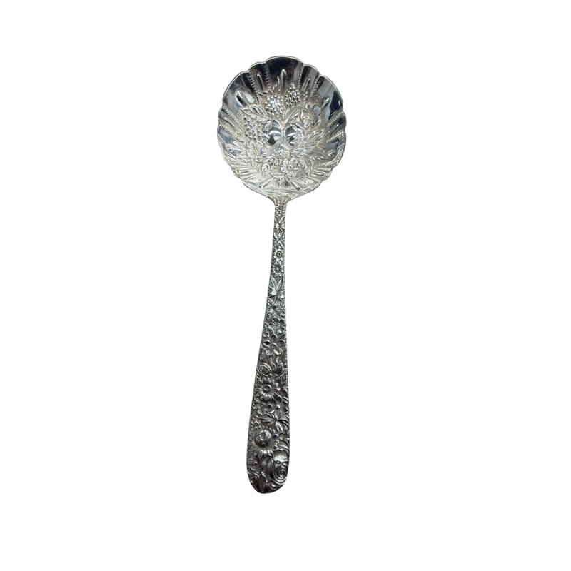 Kirk & Son Sterling Silver Repousse Berry Spoon (1 of 3)