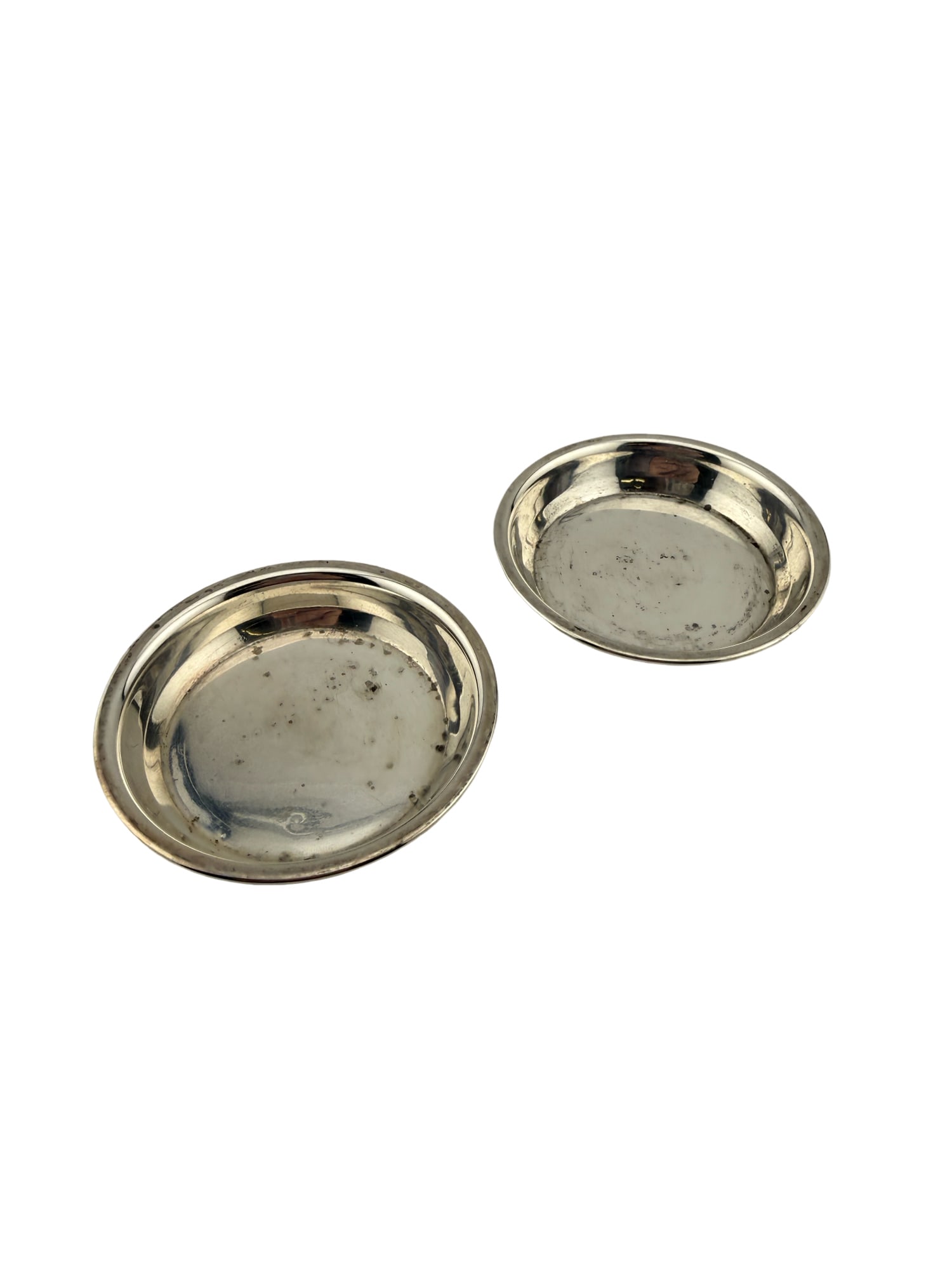Sterling Silver Miniature Coasters Set of 2 (1 of 4)