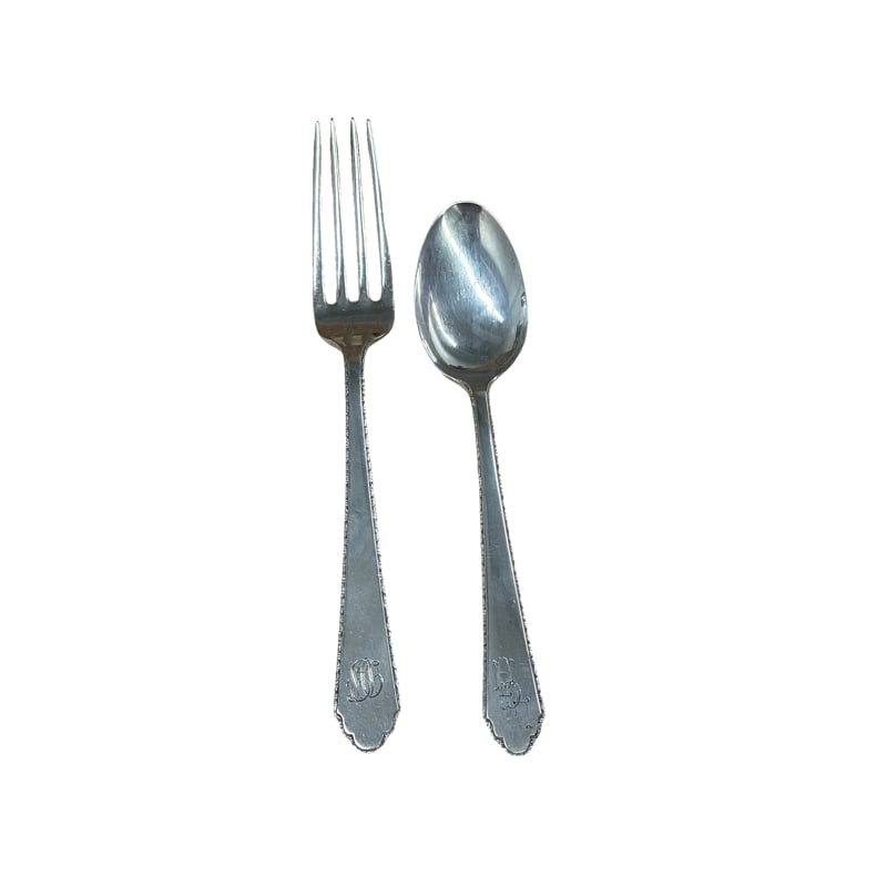 Vintage Lunt Sterling Silver Fork and Spoon - Treasure (1 of 3)