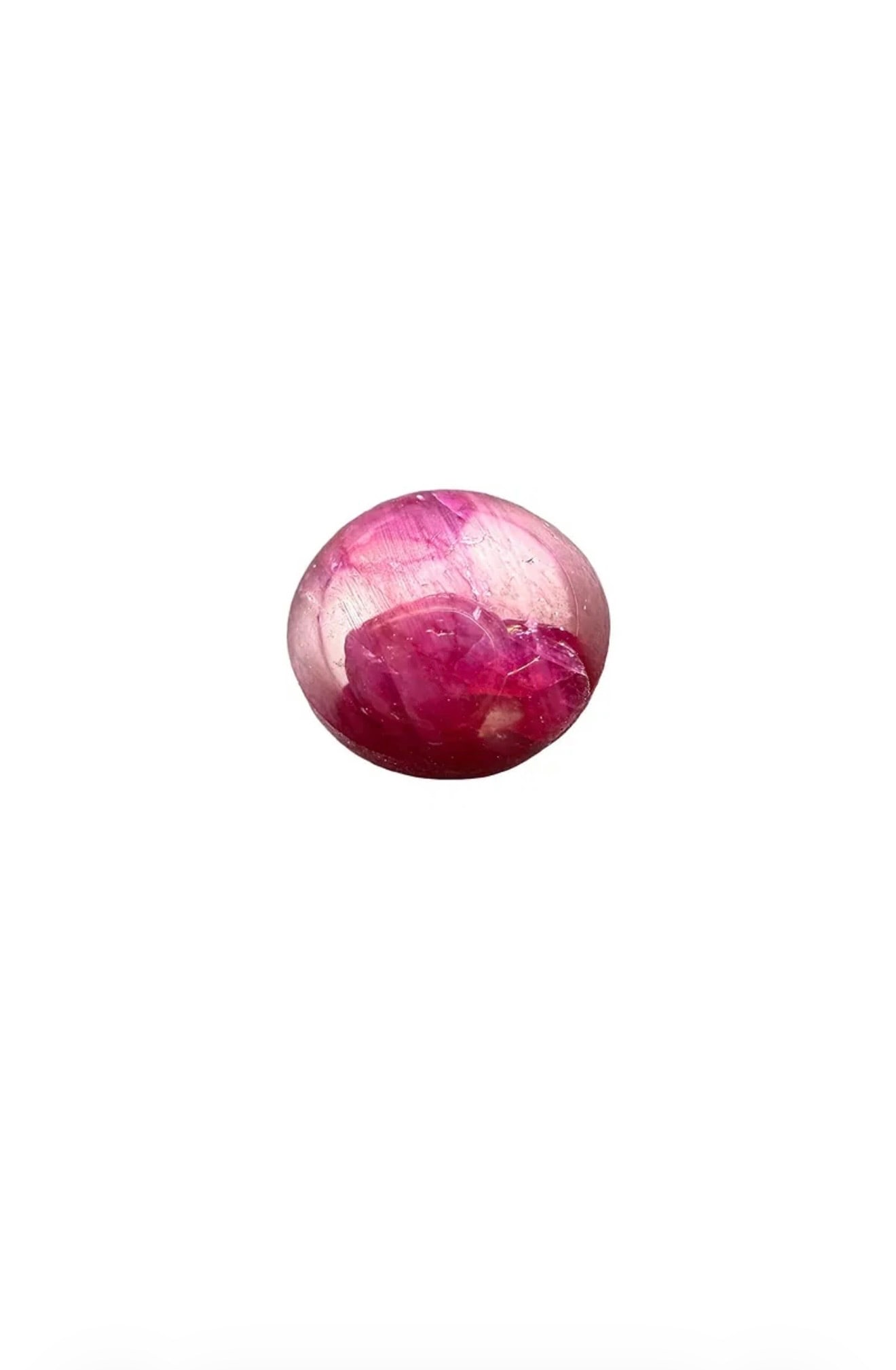 Natural Six Line Star Red Ruby Cabochon - 5